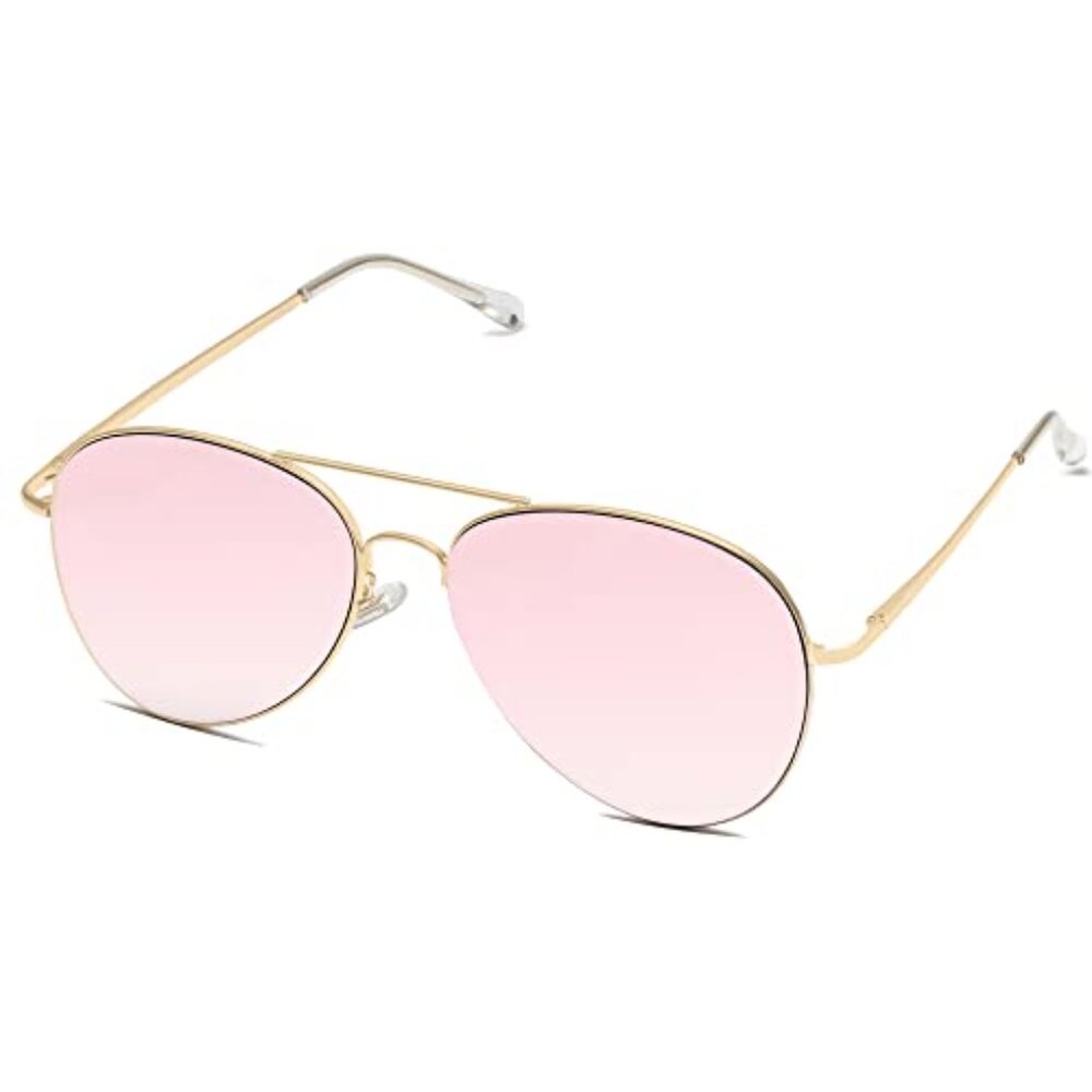 Classic Aviator Sunglasses Metal Frame UV400 Protection Spring Hinges - Picture 2 of 8